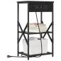 Preview: Nachttisch 2 stk. Schwarz Eichen-Optik 41 x 31 x 76 cm