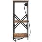 Preview: Nachttisch mit Regal 2 stk. Geräucherte Eiche 41 x 31 x 76 cm