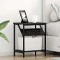 Preview: ARDEBO.de - Nachttisch 2 stk. Schwarz Eichen-Optik 38 x 30 x 48 cm