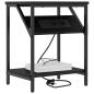 Preview: Nachttisch 2 stk. Schwarz Eichen-Optik 38 x 30 x 48 cm