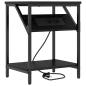 Preview: Nachttisch 2 stk. Schwarz Eichen-Optik 38 x 30 x 48 cm