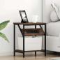 Preview: ARDEBO.de - Nachttisch 2 stk. Braun Eichen-Optik 38 x 30 x 48 cm