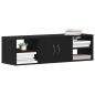 Preview: Wandregal Wandhalterung Schwarz Eichen-Optik 102 x 30 x 29 cm