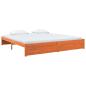 Preview: Bettrahmen Wachsbraun 200 x 200 cm Massivholz Kiefer