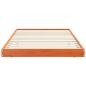 Preview: Bettrahmen Mit Rad Wachsbraun 70 x 190 cm Massives Kiefernholz