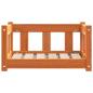 Preview: Hundebett 55 x 45 x 28 cm Massives Kiefernholz Wachsbraun