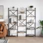 Preview: ARDEBO.de - Bücherregal 156 x 25 x 167 cm Holzwerkstoff Räuchereiche