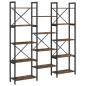 Preview: Bücherregal 156 x 25 x 167 cm Holzwerkstoff Räuchereiche