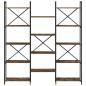 Preview: Bücherregal 156 x 25 x 167 cm Holzwerkstoff Räuchereiche