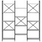 Preview: Bücherregal 156 x 25 x 167 cm Holzwerkstoff Grau Sonoma