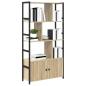 Preview: Bücherregal 80 x 30 x 155,5 cm Holzwerkstoff Sonoma-Eiche