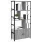 Preview: Bücherregal 80 x 30 x 155,5 cm Holzwerkstoff Grau Sonoma