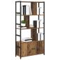 Preview: Bücherregal 80 x 30 x 155,5 cm Holzwerkstoff Altholz