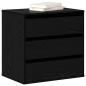 Preview: Schubladenschrank 3-Schublade Schwarz 61 x 41 x 58 cm