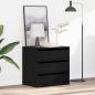 Preview: Schubladenschrank 3-Schublade Schwarz 61 x 41 x 58 cm