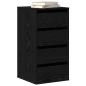 Preview: Schubladenschrank 3-Schublade Schwarz 40 x 41 x 76 cm