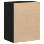 Preview: Schubladenschrank 3-Schublade Schwarz 60 x 41 x 76 cm
