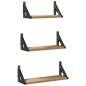 Preview: Wandregal 3 stk. Raucharbe 37 x 12 x 13 cm