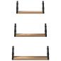 Preview: Wandregal 3 stk. Raucharbe 37 x 12 x 13 cm