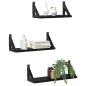 Preview: Wandregal 3 stk. Schwarz Eichen-Optik 37 x 12 x 13 cm