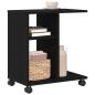 Preview: Beistelltisch Schwarz Eichen-Optik 50 x 30 x 55 cm