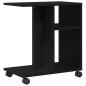 Preview: Beistelltisch Schwarz Eichen-Optik 50 x 30 x 55 cm