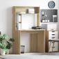 Preview: ARDEBO.de - Schreibtisch Sonoma-Eiche 91 x 50 x 149 cm Holzwerkstoff