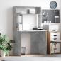 Preview: ARDEBO.de - Schreibtisch Betongrau 91 x 50 x 149 cm Holzwerkstoff