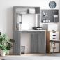 Preview: ARDEBO.de - Schreibtisch Sonoma-Grau 91 x 50 x 149 cm Holzwerkstoff