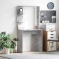 Preview: ARDEBO.de - Schreibtisch Beton Grau Holzwerkstoff 78,5 x 37 x 154,5 cm