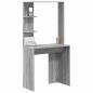 Preview: Schreibtisch Graues Sonoma Holzwerkstoff 78,5 x 37 x 154,5 cm