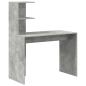 Preview: Schreibtisch Betongrau 102 x 50 x 124 cm Holzwerkstoff