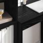 Preview: Schreibtisch Schwarz Eichen-Optik 70 x 40 x 76 cm