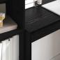 Preview: Schreibtisch Schwarz Eichen-Optik 80 x 40 x 76 cm