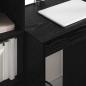 Preview: Schreibtisch Schwarz Eichen-Optik 60 x 50 x 76 cm