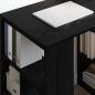 Preview: Schreibtisch Schwarz Eichen-Optik Holzwerkstoff 90 x 50 x 75 cm