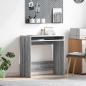 Preview: ARDEBO.de - Schreibtisch Graues Sonoma Holzwerkstoff 77,5 x 43 x 79 cm