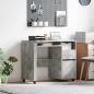 Preview: ARDEBO.de - Tisch mit Rädern Beton Grau Holzwerkstoff 91 x 50 x 77 cm