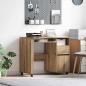 Preview: ARDEBO.de - Tisch mit Rädern Artisan-Eiche Holzwerkstoff 91 x 50 x 77 cm