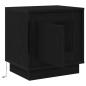 Preview: Nachttisch Schwarz 44 x 34,5 x 45 cm Holzwerkstoff