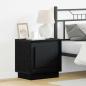 Preview: ARDEBO.de - Nachttisch 2 stk. Schwarz 44 x 34,5 x 45 cm Holzwerkstoff