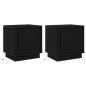 Preview: Nachttisch 2 stk. Schwarz 44 x 34,5 x 45 cm Holzwerkstoff