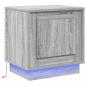 Preview: Nachttisch Grau 44 x 34,5 x 45 cm Holzwerkstoff