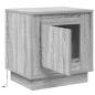 Preview: Nachttisch Grau 44 x 34,5 x 45 cm Holzwerkstoff