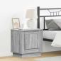 Preview: ARDEBO.de - Nachttisch 2 stk. Grau 44 x 34,5 x 45 cm Holzwerkstoff