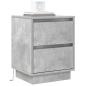 Preview: Nachttisch Beton Grau 39 x 34,5 x 50 cm Holzwerkstoff