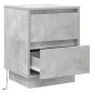 Preview: Nachttisch Beton Grau 39 x 34,5 x 50 cm Holzwerkstoff