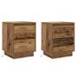 Preview: Nachttisch 2 stk. Altholz 39 x 34,5 x 50 cm Holzwerkstoff