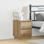Preview: ARDEBO.de - Nachttisch 2 stk. Artisan-Eiche 39 x 34,5 x 50 cm Holzwerkstoff