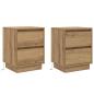 Preview: Nachttisch 2 stk. Artisan-Eiche 39 x 34,5 x 50 cm Holzwerkstoff